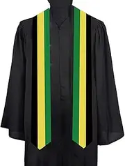[ASETKAT] Jamaica National flag Graduation sash adult Stole Sash for International study students for class of 2024, Jamaica, Large