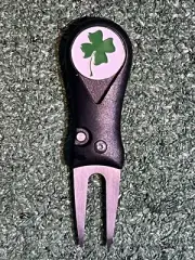 Divot Repair and Ball Marker Black Cloverleaf
