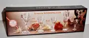 Boxed 6 Cristal d'arques Durand Washington 3 5/8" Cordial Goblets Cut Crystal