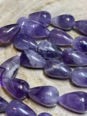 Teardrop Amethyst Beads about 10.5x 16mm hole: 1.2mm; about 12pcs/strand 7.5"