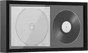 LYIYEYAN Wood CD Display Frame With Bracket Hook, 13.2" x 6.9" CD Wall Display, Elegant Double Groove CD Frame Display Case, Protective Frame for Music Studio Living Room Décor