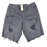 NEW American Eagle Next Level Flex Shorts Mens 31 Classic Fit Blue distressed ￼