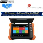 H.265 4K IP Camera tester X9 8MP TVI CVI 5MP AHD SDI CVBS CCTV Tester Monitor