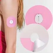 20 PCS Adhesive Patches for Dexcom G7, Waterproof Dexcom G7 Overpatch for 10-14Day Long Stay, Pre-Cut Back Paper CGM Tape by Leng Ke (Pink)