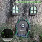 3Pcs Cute Miniature Fairy Garden Window Door Elf Home Art Sculpture ZX