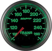 Autometer Gauge, Elite Series, Transmission Temperature, 2 1/16 in., 260 Degrees F, Stepper Motor W/Peak & Warn, Analog, Each