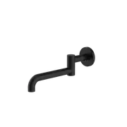 Nero Mecca Wall Mounted Swivel Basin/Bath Spout 225mm Matte Black NR221903GMB