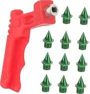 Happyyami 1 Set Spikes Grip Divot Repair Tool Golf Brush Torque Spanner Wrench Golf Spikes Golf Spike Wrench Adjustable Spanner Golf Club Cleaner Track Spikes Green Steel