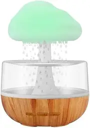 Desktop Rain Drop Humidifier with Essential Oil Diffuser, 7 Colour Night Light, Cold Mist