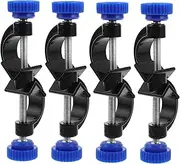 FELTECHELECTR 4pcs Cross Clip Accessories Lab Support Holders Lab Adjustable Clips Lab Ring Holders Lab Utility Clamps Small Metal Clamps Lab Stand Head Clamps Clamp Holder Aluminum Alloy Black