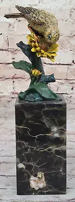 Genuine Bronze Signed original Miguel Lopez Bronze Dove Love Bird statue Art NR