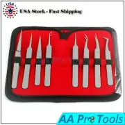 Stainless Steel Volume 8 Eyelash Extension Tweezers Gray-Color Beauty Tools Kit