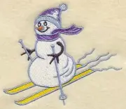 Happy SNOWMEN, Quilting Blocks, Machine Embroidered, 8 Designs, 16 Squares