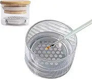 Nail Brush Cleaning Cup, MIni Nail Glass Cup with Lid, Nail Pen Washer Cup, Storage Cup with Filter, Glitter Brush Cup, Nail Brush Cleaning Tool for Home Use