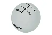 Hurst Replacement Shifter Knob Round White Plastic With Logo 4 Speed Manual