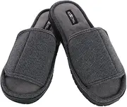 [CTM] Men's Supportive Open Toe Hook and Loop Slide Slippers