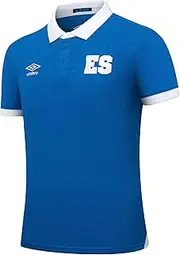 Umbro Men's Soccer El Salvador 2025 Home & Away Jersey - Celebrating Cultural Tradition with Innovative Designs, Home - Blue, Large