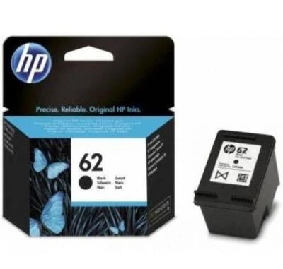 1x Genuine HP62 C2P04A Black Ink Cartridge for Envy5640 Envy7640 Officejet 5740