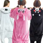 💕熱銷💕兔子KIGURUMI 成人卡通動物考拉睡衣套裝保暖柔軟豹紋睡衣 可愛熊本熊 冬季連身衣 家居服