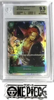 BGS 9.5 One Piece ST16-004 SR Shanks - English - Green Uta - Graded - TCG