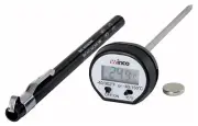 Digital Thermometer, 15/16" LCD, 4-3/4" Probe, Black (12 Each)