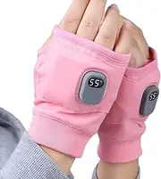 [Generic] Fingerless Heated Gloves - Mens Heated Gloves, Touchscreen 3 Speed Adjustable | Adjustable Temperature Gloves, Cold Weather Outdoor Work Gear, Thermal Touchscreen Gloves, Electric Gloves for Women