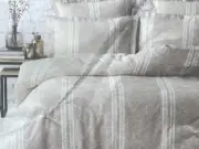 Tahari 3 Piece Duvet Set Full / Queen. 100% Soft Washed Linen. One Duvet 2 Shams
