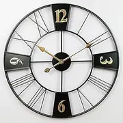 Retro 60cm Wall Clock, Outdoor Waterproof Wrought Iron Industrial Creative Home Digital Clock, Garden Restaurant Bar Decoration Wall Hanging