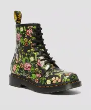 New Dr. Martens Women's 1460 Bloom 8 Eye Boots, Black Size 7
