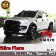 Slim Fender Flares Matte Black Guard Trim Fits To Ford Ranger PX1 PX2 2012-2018