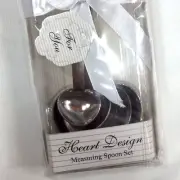 NIB - Heart Design Measuring 4-Spoon Set - For Newlyweds/Grandma/Valentine's Day
