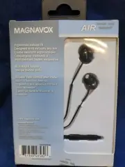 Magnavox MHP4858-BK In-Ear Earbuds w/Microphone, Remote Control, Black ~ SEALED