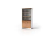 GP Office Half Door Cabinet with 3 Shelves - Virginia Walnut