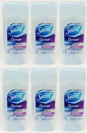 6 Secret Outlast CLEAN LAVENDER Clear Gel Antiperspirant Deodorant Women 2.6 oz