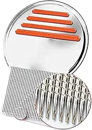 Orange Cross Professional Stainless Steel Lice, Nit, and Super Lice Removing Comb - Head Treatment Brush