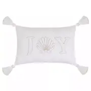 Sonoma $56 Joy Seashell Handwoven Feather-Fill White Cotton Throw Pillow NWT