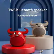 Mini Portable Outdoor Bluetooth Speaker, Cartoon Cow Shaped Wireless Speaker