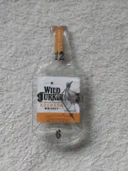 WILD TURKEY BOURBON 700ML ORIGINAL BOTTLE CLOCK, HANDMADE, MAN CAVE, GIFT