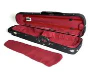 HQ Shaped Vln Case-Woodsh Blk/Wine Suede