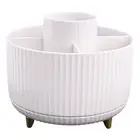 Sleek and Modern Desk Organiser with 5 Compartments and Degree Rotation