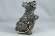 De Rosa Rinconada Family Figurine Zodiac Black 'Mouse/Rat' - F223B - New In Box