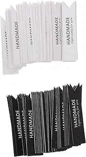 HONMEET 100Pcs Paper Hanging Tags Black and White DIY Blessing Tags for Handmade Candles Cake Boxes and Versatile Decor Labels for Special Occasions and Events
