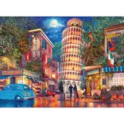 500pc Ravensburger Evening In Pisa Family/Teens Jigsaw Puzzle Game 49x36cm