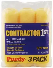 32 Pack 3-Pack Contractor First Paint Roller Covers,9x3/8-In.,3-Pk. 14E867000