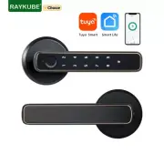 Tuya Bluetooth Smart Fingerprint Door Lock Password Mechanical Key Unlocking