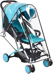 Universal Rain Cover for Pushchair， Waterproof Pram Cover, Windproof Travel Shield for Strollers, Protects Against Rain, Snow, Dust, and Sun