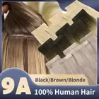 THICK Tape in 100% Remy Human Hair Extensions Remi Skin Weft Black/Brown/Blonde