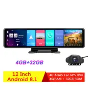 12inch Android 8.1 GPS 4G Car Dvr Console Rearview Mirror Video Recorder Dashcam
