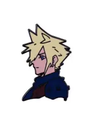 Game Final Fanasy VII FF7 Cloud Strife Hard Enamel Pin Metal Badge