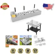 Ooni Compatible Pizza Topping Station - 6 Weather-Resistant Condiment Containers